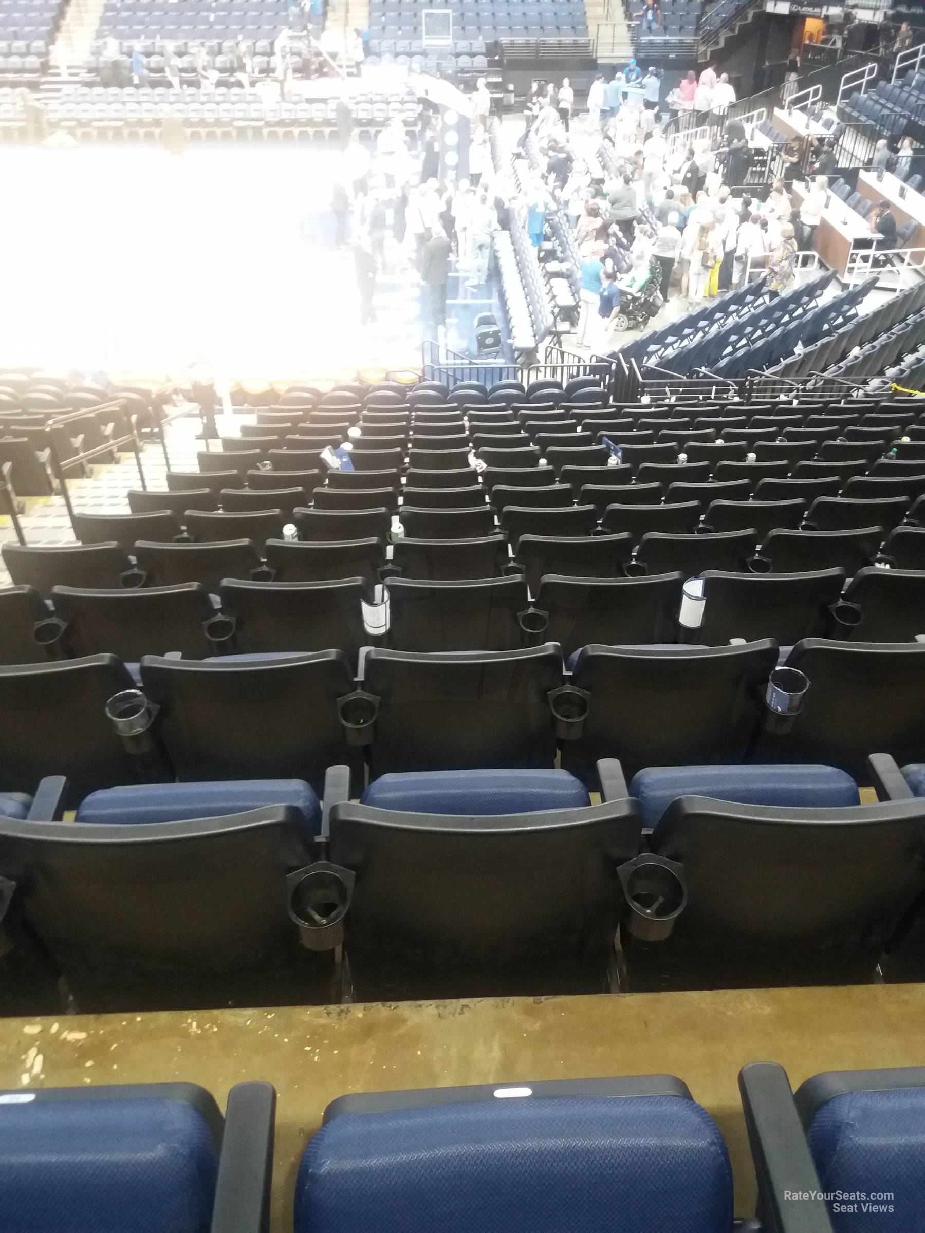 section 129, row n seat view  for basketball - target center